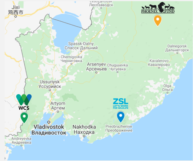 Map of projects in Russia