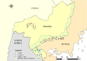 amur leopard habitat map