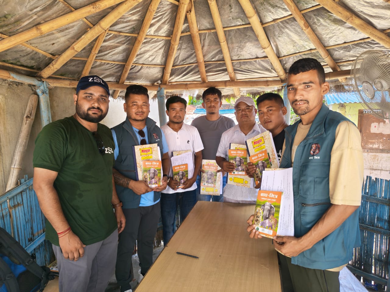 3 Distributing Awareness Materials to Bagh Mitras from Sunakhari, Kusubatika and Nirmal BZUCs